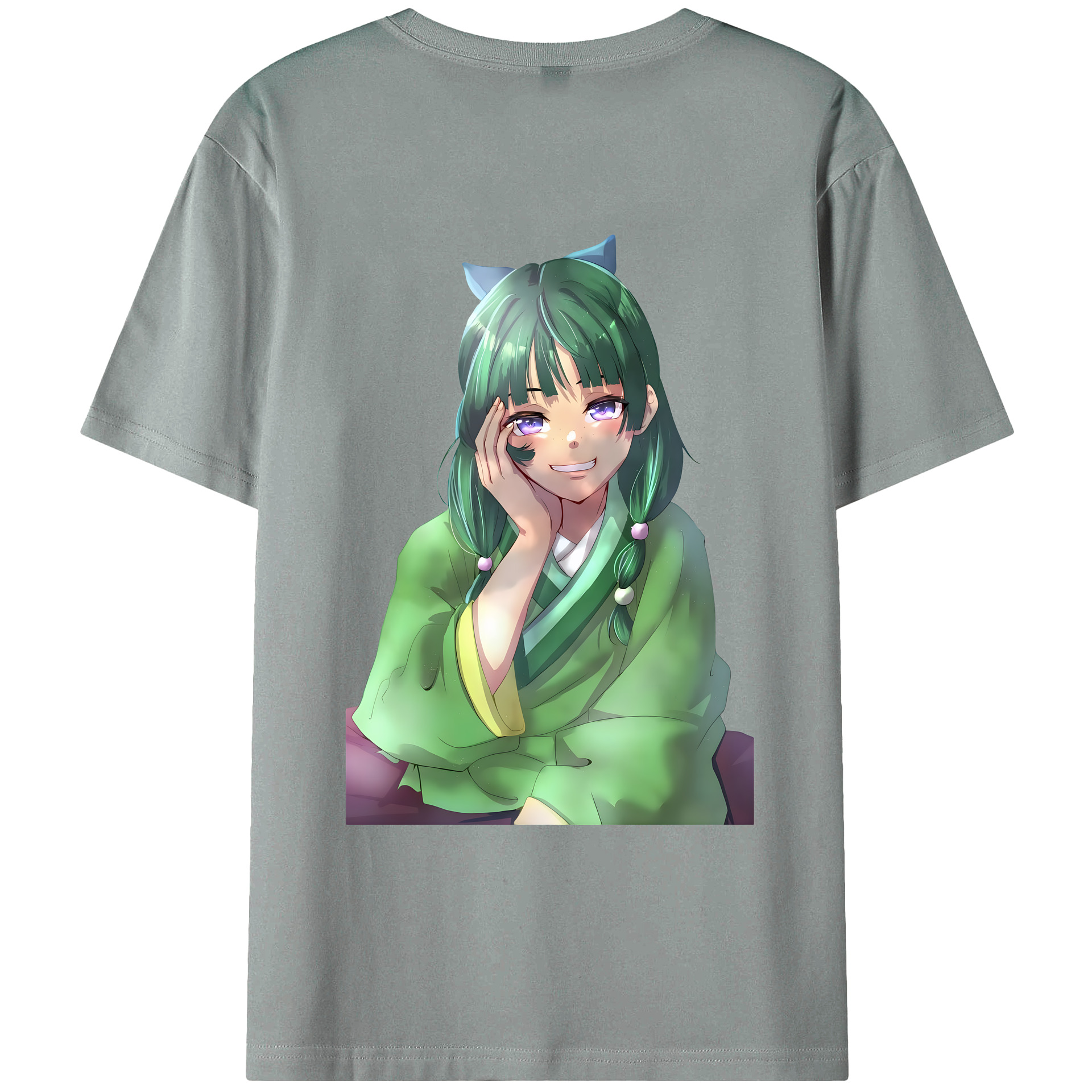 （画像用） 薬屋のひとりごと The Apothecary Diaries 綿100％ メンズ半袖Tシャツ（バックプリント） 通気性
